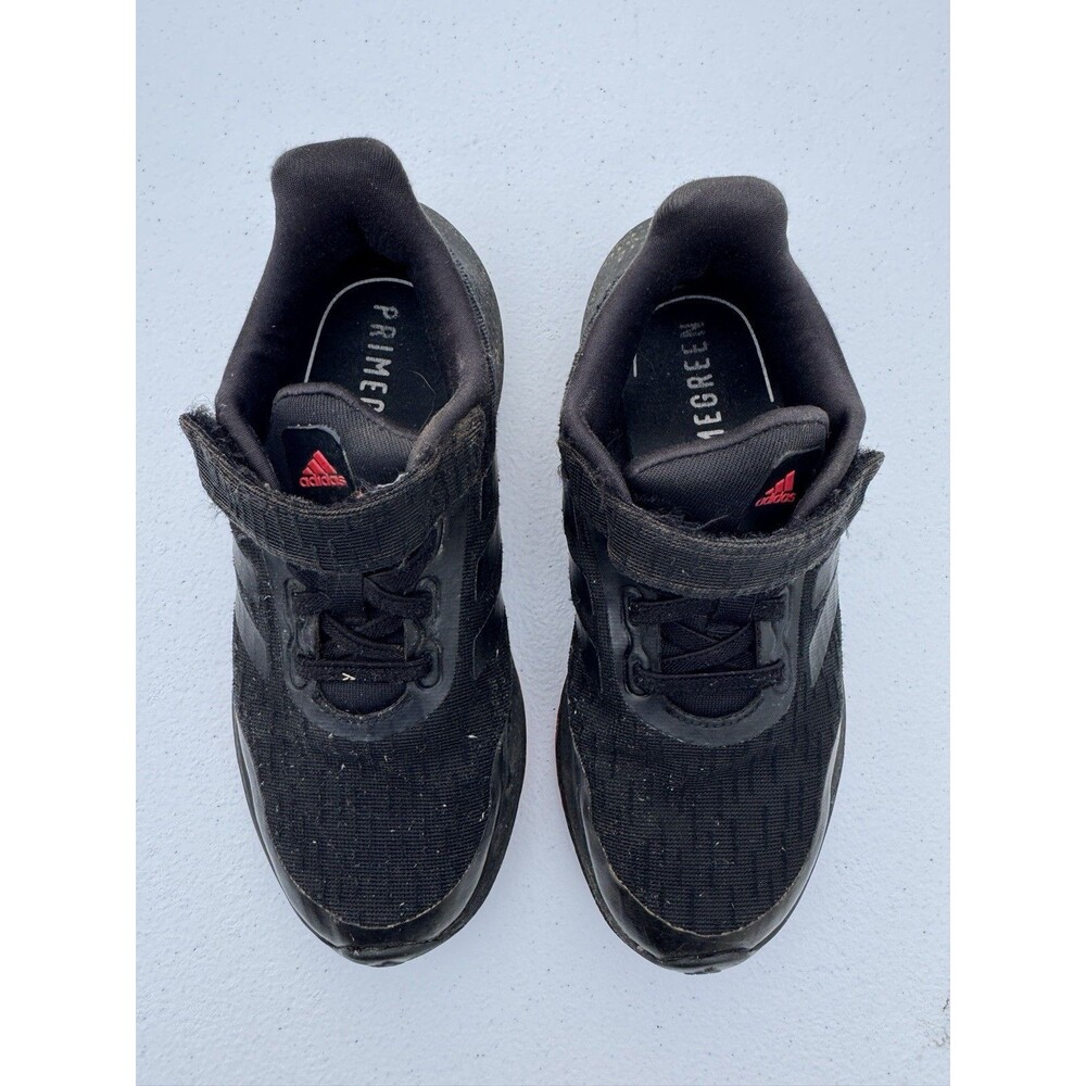 adidas Youth 2 Running Shoes GZ5399 Hook & Loop Black Athletic Sneakers - Picture 1 of 5